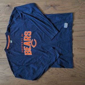 Navy Blue Chicago Bears Long Sleeve Tee Men's Medium